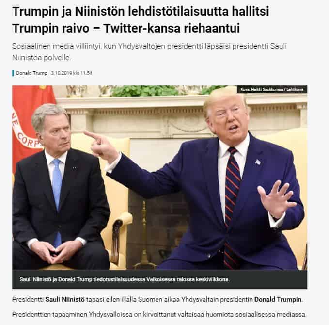 Trumpin raivo ja Niinistö 20191003JPG