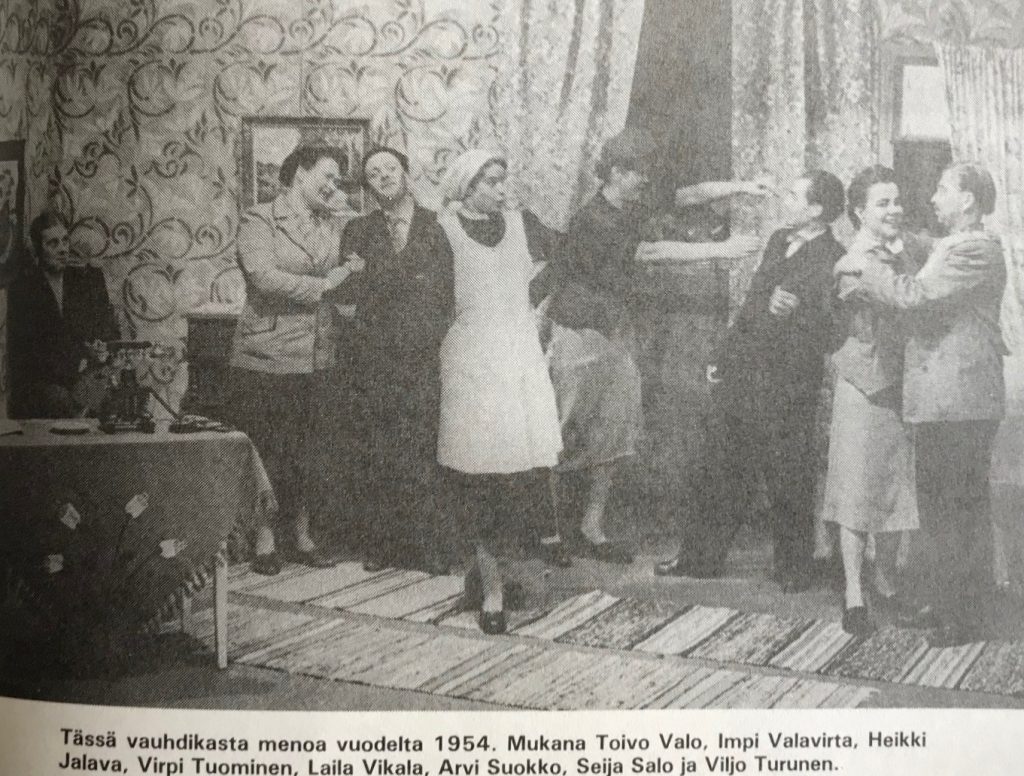 Näytelmätoimintaa Työväentalolla 1954