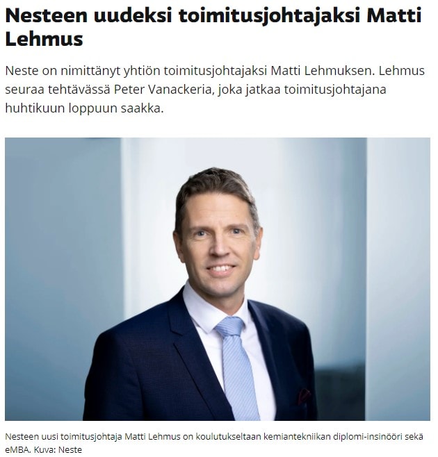 Matti Lehmus toimitusjohtajaksi Yle 20220323