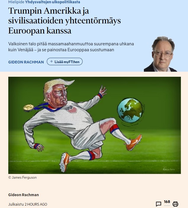 Yhteentörmäys Euroopan kanssa 20251208